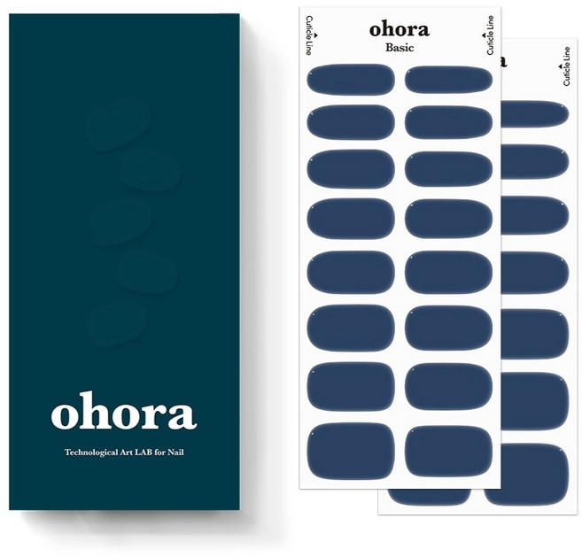 오호라 젤스트립 네일팁, N Cream Indigo, 1개