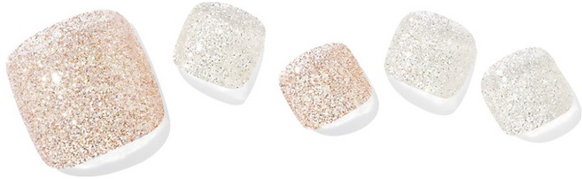 오호라 P 아우라 페디 세트, 화이트 코랄 글리터, 1개