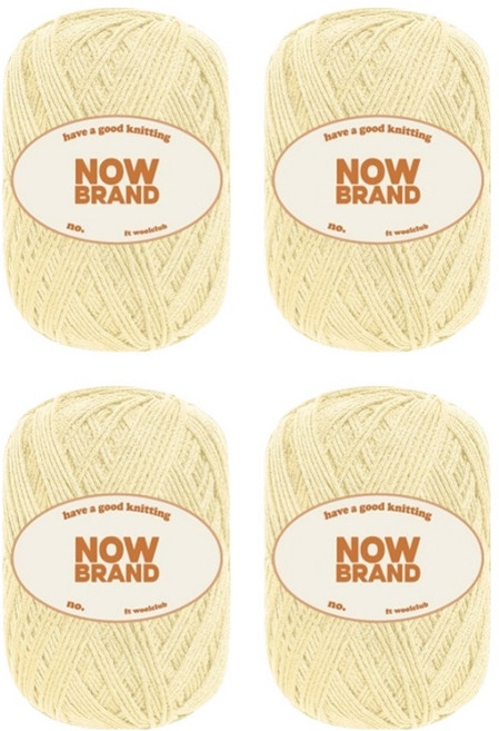 울클럽 NOWBRAND 탄탄 큐프라 뜨개실 70g, 700 레몬크림, 4개