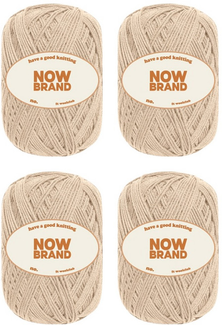 울클럽 NOWBRAND 고급 쫀쫀하고 유니크한 탄탄 큐프라 뜨개실 70g, 753 소프트베이지, 4개