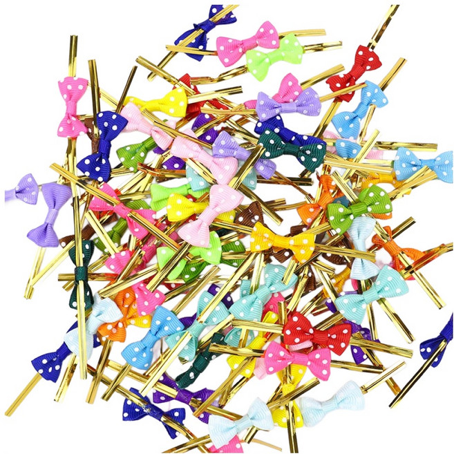 에이비엠코리아 도트 리본 빵끈, 랜덤발송, 100개