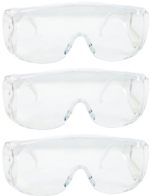 스투피드 비에이비오 물놀이 보호 고글, 투명, 3개