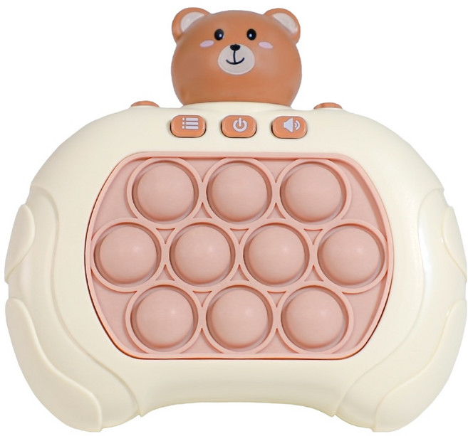 스투피드 비에이비오 KC인증 곰돌이 푸쉬팝 게임기 장난감, 혼합색상, 1개