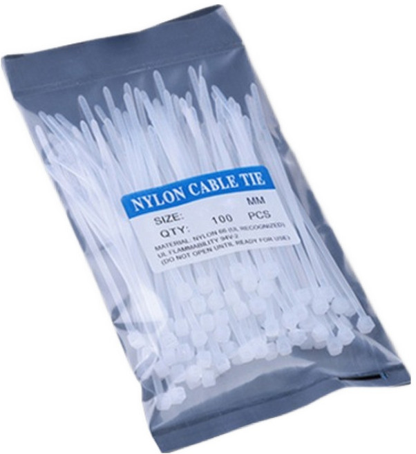 다용도 고강도 케이블타이 TCT-150 100p, 화이트, 1개