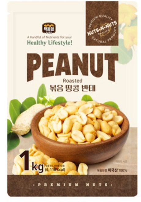 너츠앤너츠 볶음 땅콩 반태, 1개, 1kg