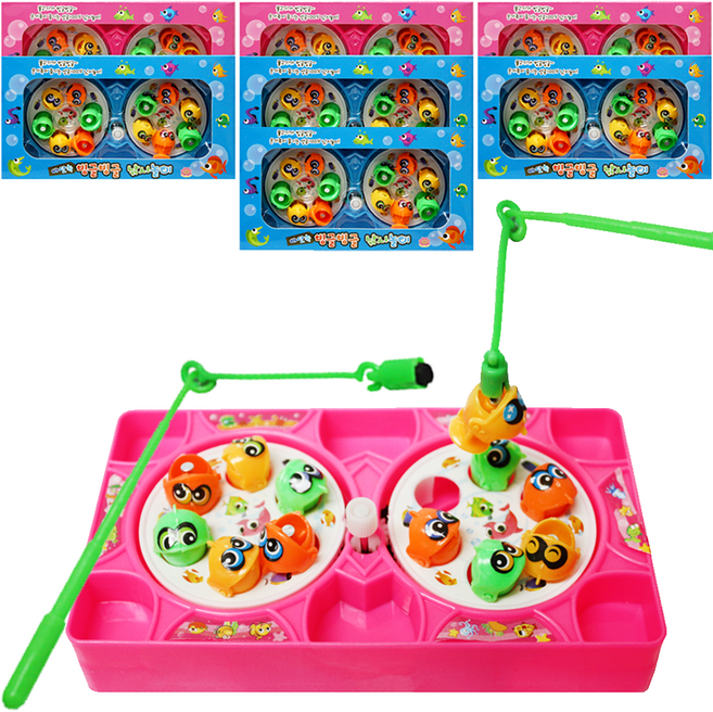 Happy I Mall 迷你遊戲機 磁性遊戲 玩具 釣魚遊戲組, 藍色, 粉色, 8套