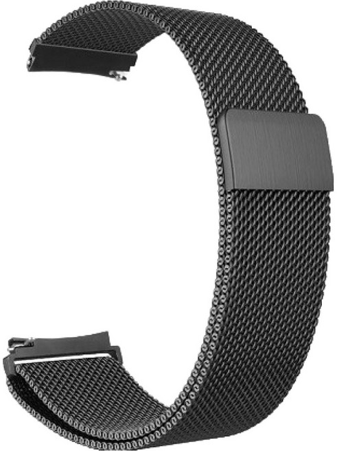 갤럭시워치 메탈 밴드 스트랩 20mm, 메쉬 블랙, 1개