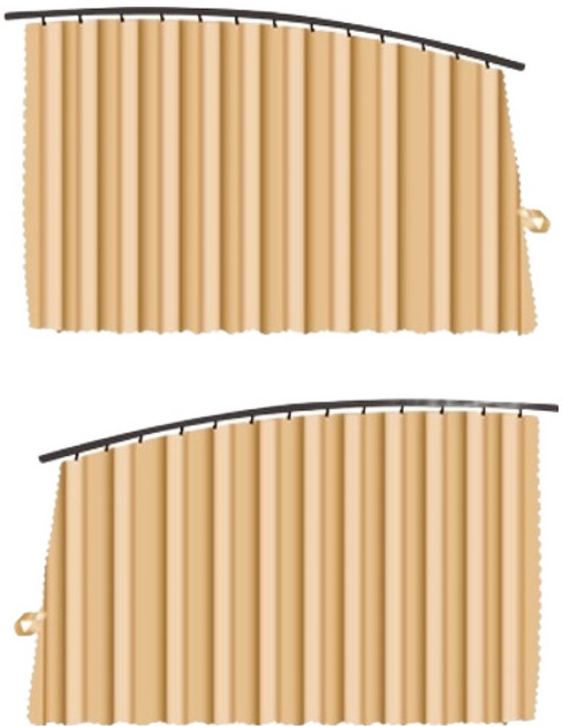 Ez2mk 썸머쿨 사이드 레일 커튼형 뒷좌석 햇빛가리개 MS-940, 브라운, 2개