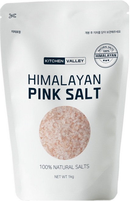 키친밸리 히말라야 핑크솔트 가는 소금, 1kg, 1개