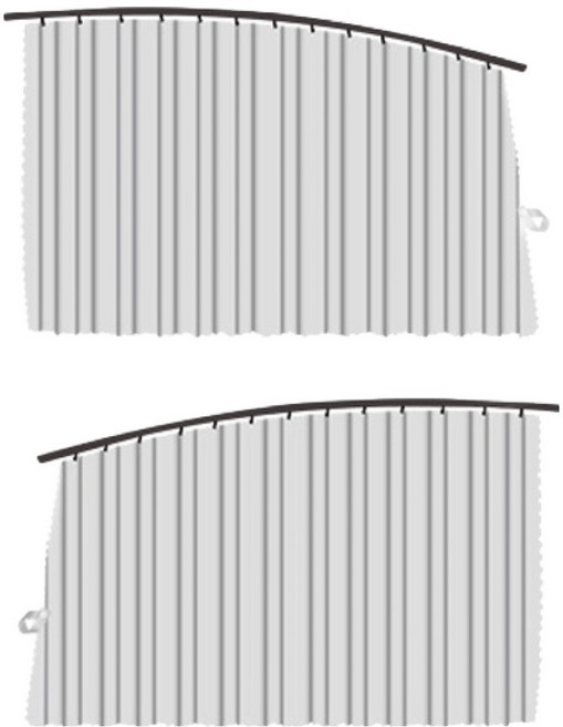 Ez2mk 썸머쿨 사이드 레일 커튼형 뒷좌석 햇빛가리개 MS-940, 그레이, 2개