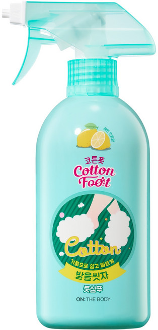 온더바디 코튼풋 발을 씻자 풋샴푸 레몬민트향, 1개입, 1개, 510ml