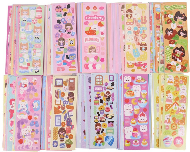 아트조이 홀로그램 다꾸 스티커 200종 세트, 혼합색상, 1세트