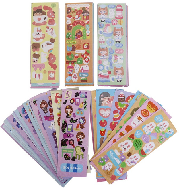 아트조이 홀로그램 다꾸 스티커 100종 세트, 1세트, 혼합색상