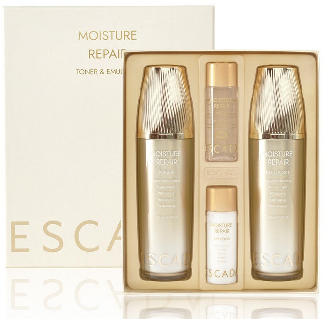 ESCADA 保濕修護化妝水 130ml + 乳液 130ml + 化妝水 30ml + 乳液 30ml 套組, 1個
