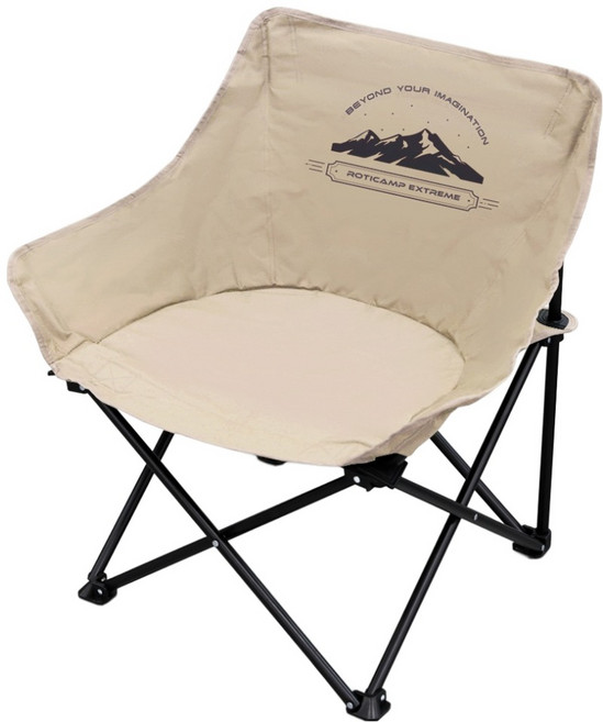 로티캠프 이지 와이드 접이식 경량 캠핑 의자, 탄, 1개