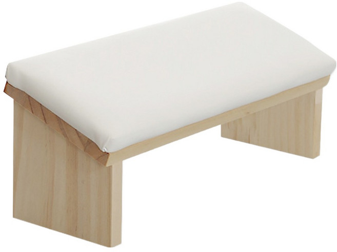 바르나 우드 사선형 손목 받침대, 1개, 화이트