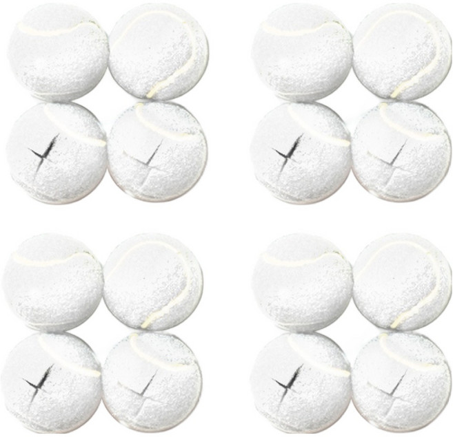 모노플랫 테니스공 체어슈즈, 화이트, 16개