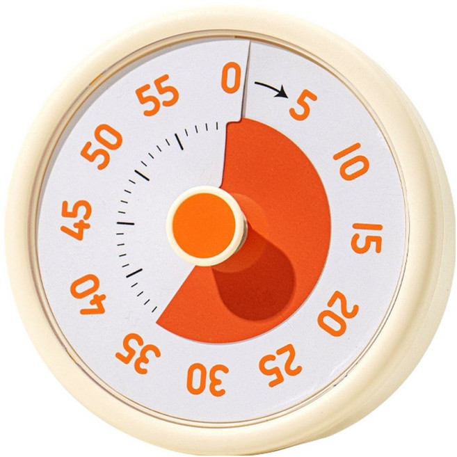 居家生活 計時器時鐘 奶油色, 1個