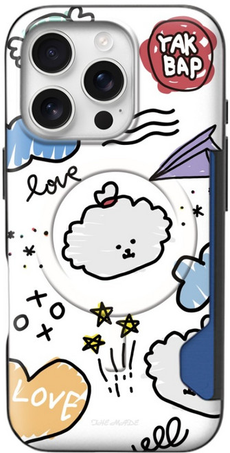 더메이드 끄적끄적 카드 2장 맥세이프 슬림 범퍼 휴대폰 케이스