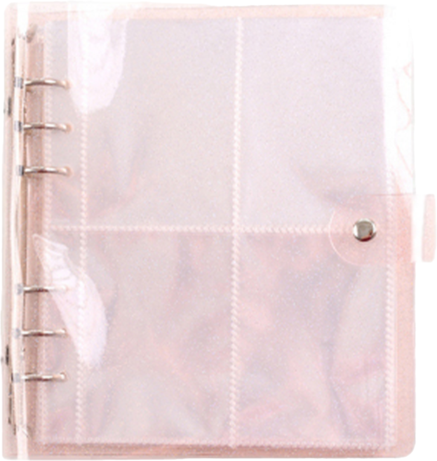 拍立得mini11/EVO/寶麗來照片卡冊/閃粉活頁相冊 5吋, 粉色, 100張