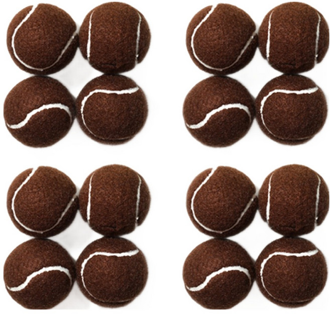 모노플랫 테니스공 체어슈즈, 브라운, 16개