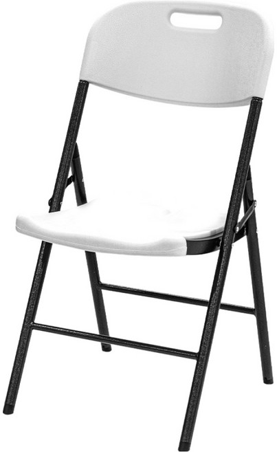 로티캠프 브로몰딩 접이식 폴딩 의자, 화이트, 1개