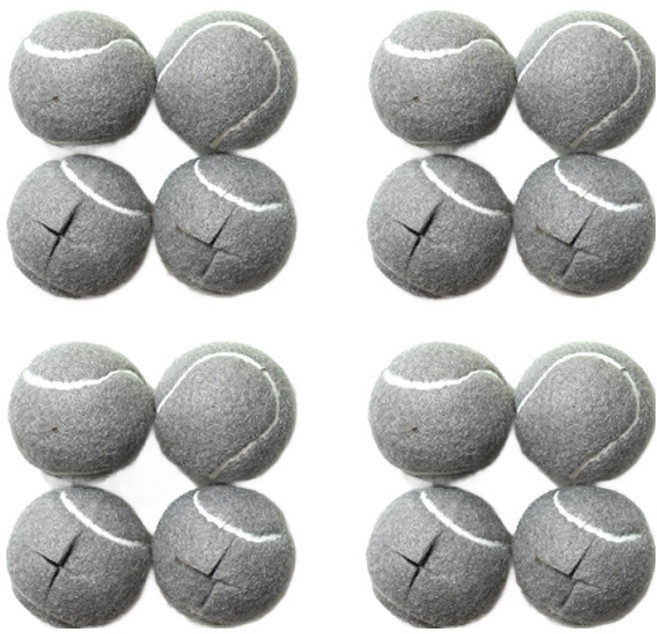 모노플랫 테니스공 체어슈즈, 그레이, 16개