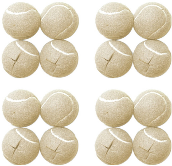 모노플랫 바닥보호 테니스공 의자발 커버, 베이지, 16개