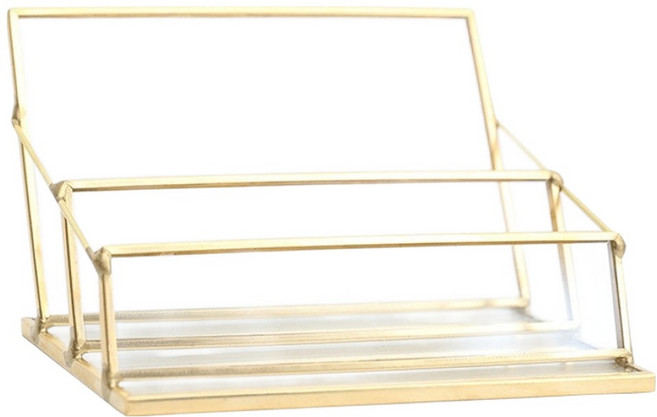 코히모 황동 프레임 명함꽂이 메모 홀더 5W0190 사선형, 2단, 1개