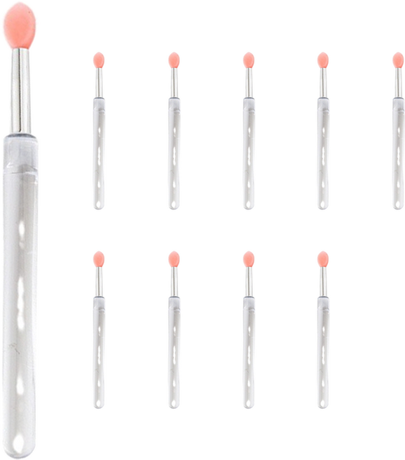 하비에 메이크업 실리콘 립브러쉬, 10개, 연핑크