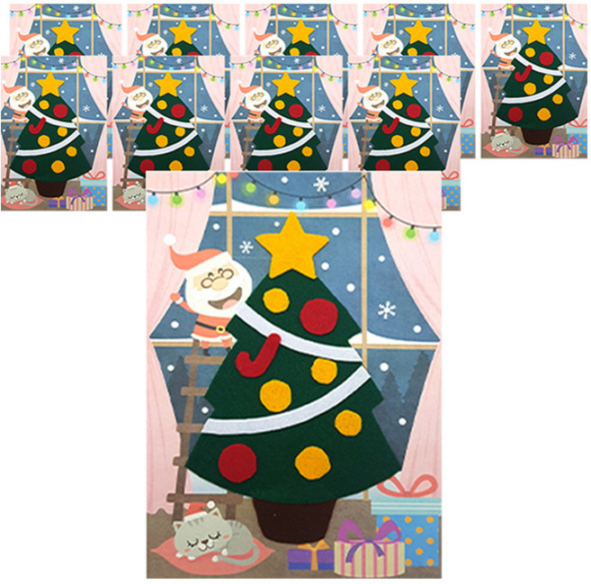 아이스크림미디어 민화샵 크리스마스 카드 만들기, 트리, 10개