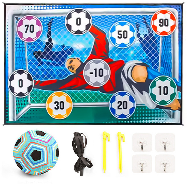 비에이비오 KC인증 미니 축구 골대 게임 장난감 세트, 혼합색상, 1세트