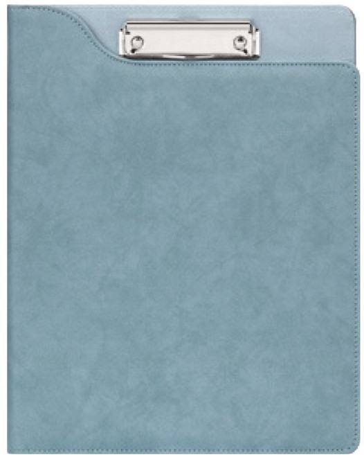 틴코 폴더 가죽 양면형 클립보드 A4, 블루, 1개