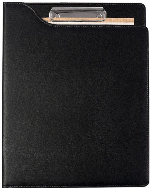 틴코 폴더 가죽 양면형 클립보드 A4, 블랙, 1개