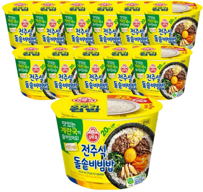 오뚜기 즉석 컵밥 전주식 돌솥비빔밥, 269g, 12개