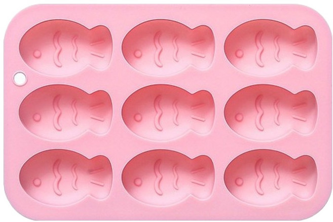 이홈베이킹 미니붕어빵 실리콘몰드 9구, 랜덤발송, 1개