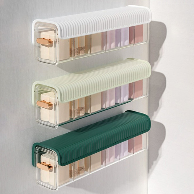 그뤠잇라이프 모던 무타공 벽걸이 속옷 양말 정리함 3종 세트, 화이트, 민트, 그린, 1세트