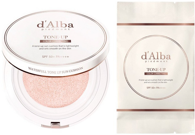 달바 워터풀 톤업 선 쿠션 15g + 리필 세트 SPF50+ PA++++, 1개