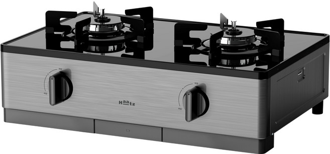 하츠 프리스탠딩 가스레인지 2구 고객직접설치 쿨메탈, HFG-2381CM, LNG