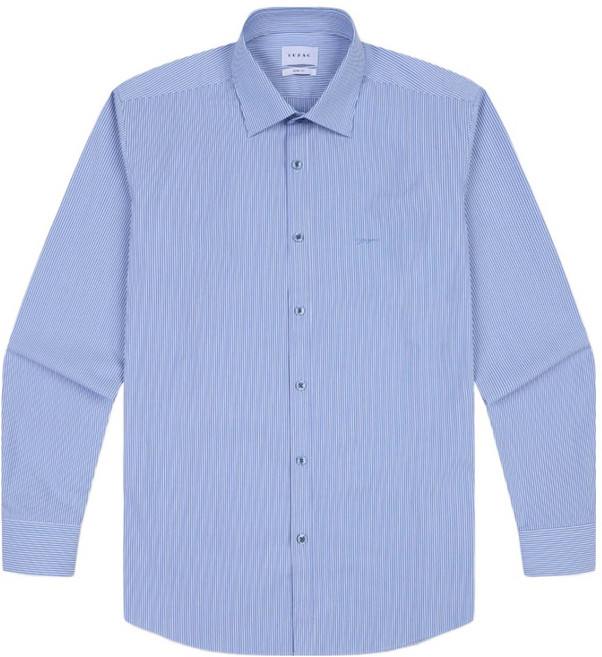 예작 남성용 면혼방 스트라이프 스트레치 슬림핏 셔츠 YEESBS176