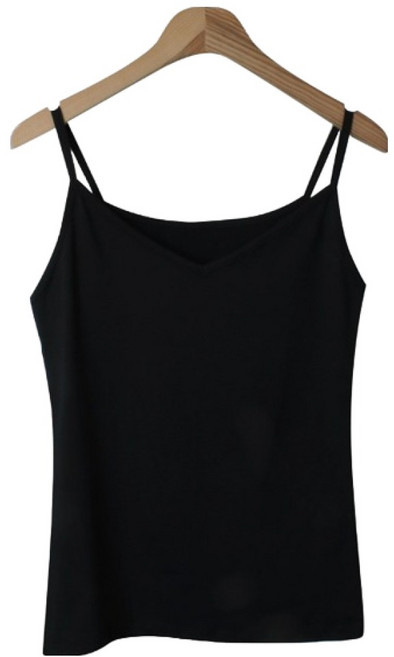 Sugarfun 女性V領基本款無袖T恤