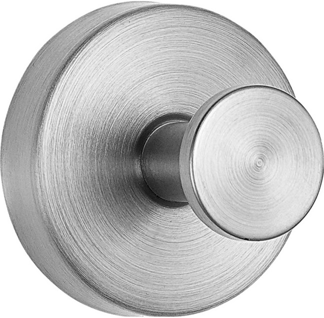 한봄누리 무타공 부착 흡착식 모던 무광 스텐 후크 걸이, 실버, 1개