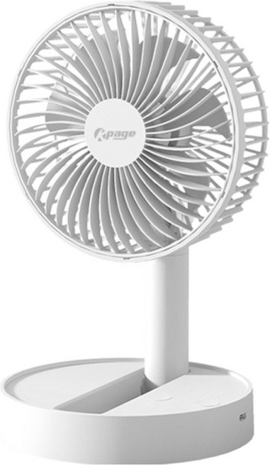 케이페이지 데스크팬 4단 풍속 타이머 무선 접이식 선풍기, KEF-DC8