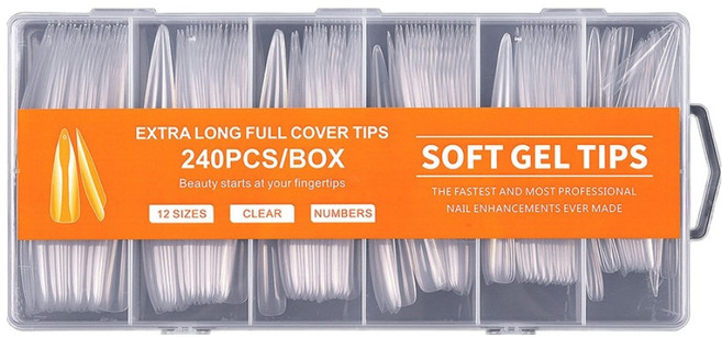 바르나 롱소프트 젤팁 240p 세트, 1개, 4호 투명