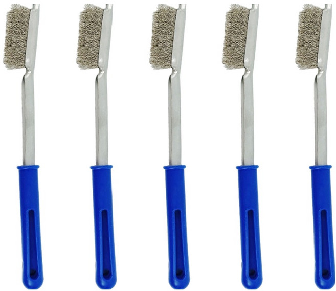 월드크린 컬러 손잡이 스텐 브러쉬 소, 랜덤발송, 5개