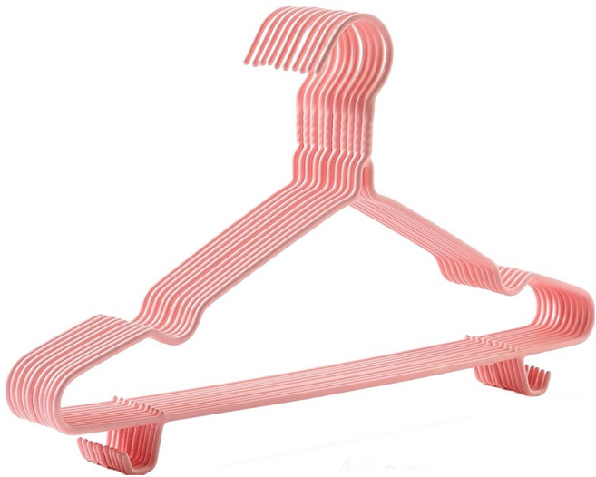 머니풀 파스텔 미끄럼방지 후크걸이 옷걸이, 핑크, 20개
