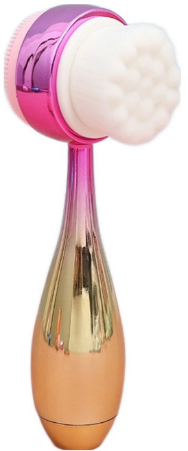 딥톡 양면 실리콘 모공 딥클렌징 세안 브러쉬 DT0778, 1개, 골드