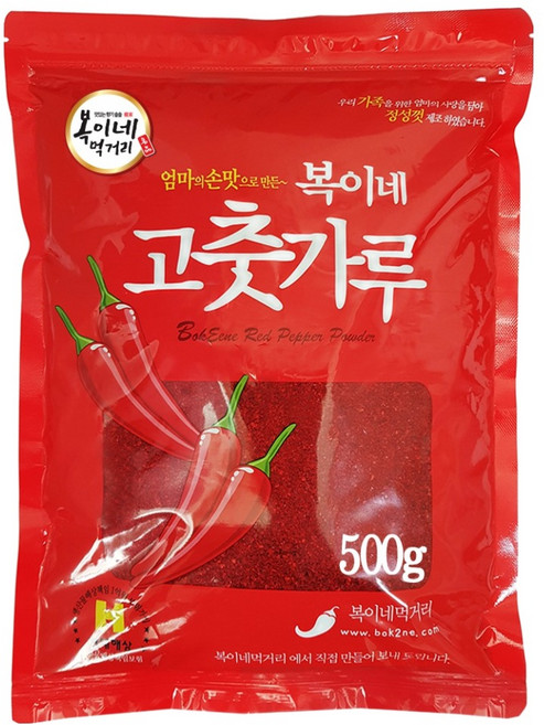 복이네먹거리 중국산 고춧가루 보통맛 김치용, 500g, 1개