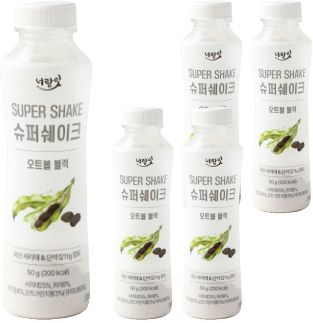 너랑잇 슈퍼쉐이크 오트볼 블랙, 5개, 50g