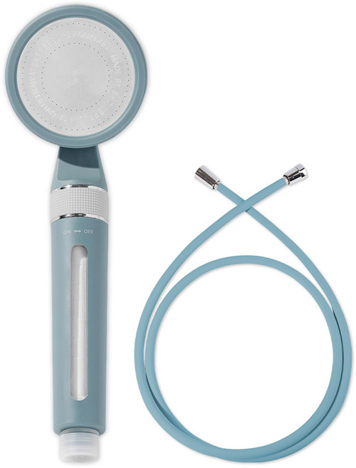 아쿠아듀오 온오프 블라썸 샤워기 + 샤워호스 2m 세트, 1개, HAWAIIAN BLUE